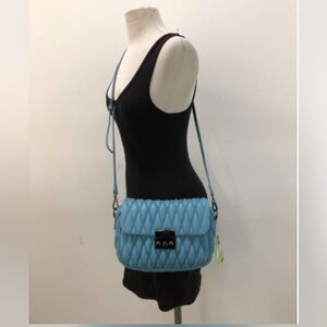 NWT Badgley Mischka Mini Quilted Messenger Bag